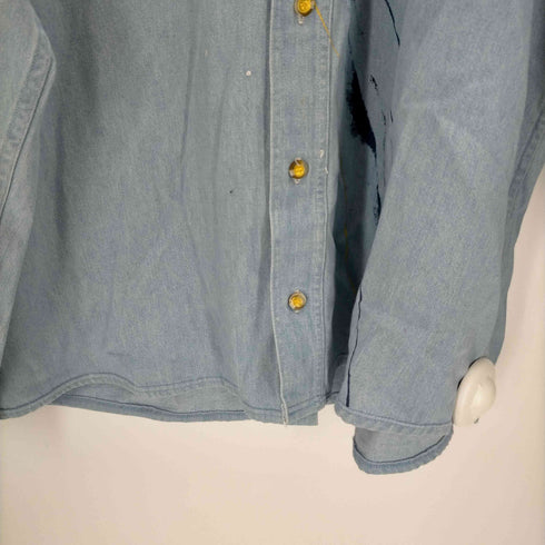 OLD PAINT DESIGN DENIM L/S SHIRT メンズ