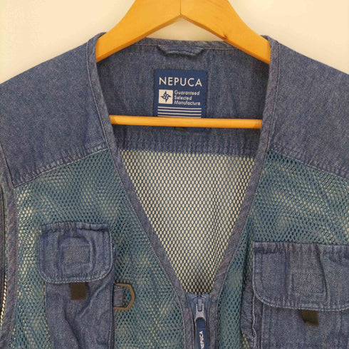 ネプカ NEPUCA デニム地 メッシュフィッシングベスト メンズ import:L