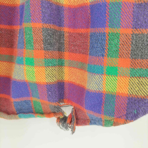 ギャップ Gap OLD オールド デカタグ マルチカラー ボタンダウンネルチェックシャツ メンズ