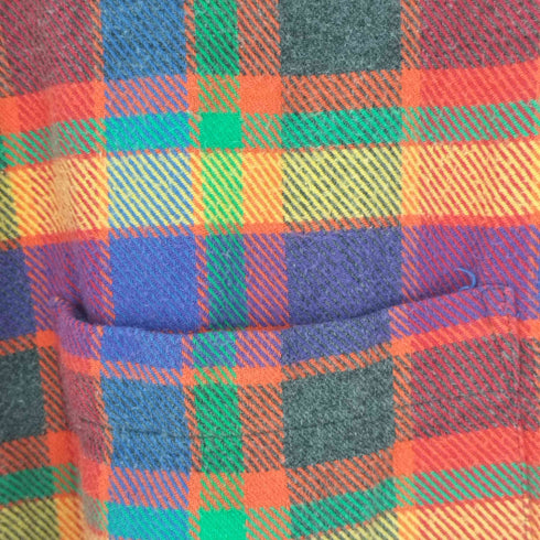 ギャップ Gap OLD オールド デカタグ マルチカラー ボタンダウンネルチェックシャツ メンズ