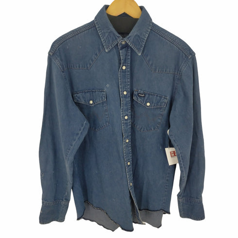 ラングラー Wrangler ウエスタンデニムシャツ ダメージ クラッシュ メンズ