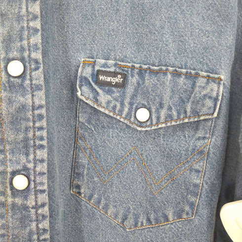 ラングラー Wrangler ウエスタンデニムシャツ ダメージ クラッシュ メンズ