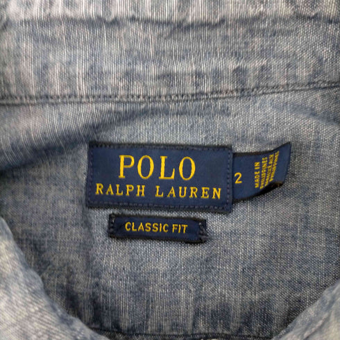 ポロラルフローレン POLO RALPH LAUREN ポニー刺繍 シャンブレーシャツ レディース 2