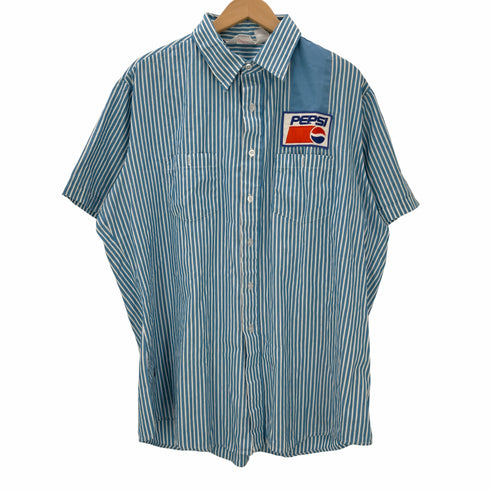 ユニトグ Unitog USA製 ストライプ ワークシャツ メンズ import:XL