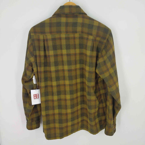 シアーズ Sears 70s 80s フラップポケット開襟チェックネルシャツ ボックスシャツ メンズ JPN:M