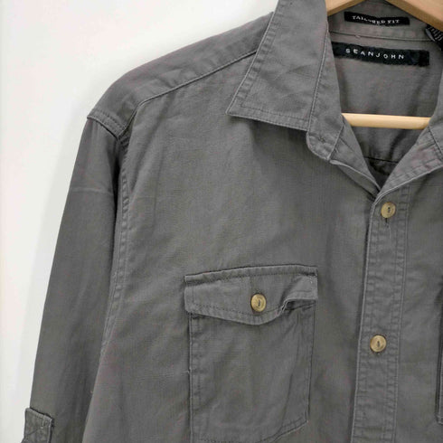 ショーン ジョン Sean john 00S ダブルポケット 長袖シャツ メンズ import:L
