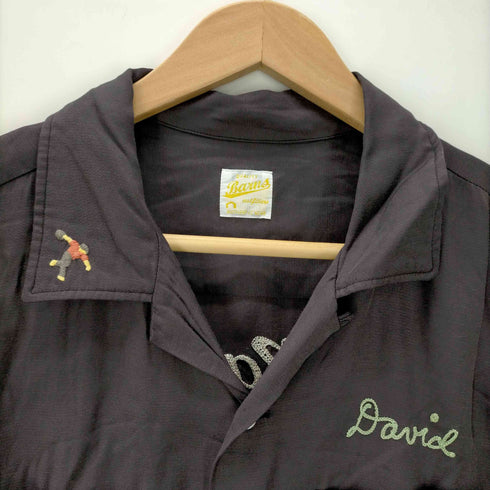 バーンズ Barns レーヨン ボーリングシャツ メンズ JPN:1