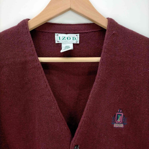 アイゾッドラコステ IZOD LACOSTE メキシコ製 アクリルカーディガン メンズ import:L