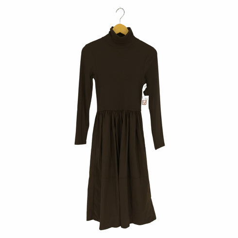 ザラ ZARA タートルネック ニットドッキングワンピース レディース import:S