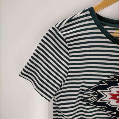 ポロラルフローレン POLO RALPH LAUREN ボーダー ネイティブビーズデザインクルーネックTシャツ レディース JPN:S