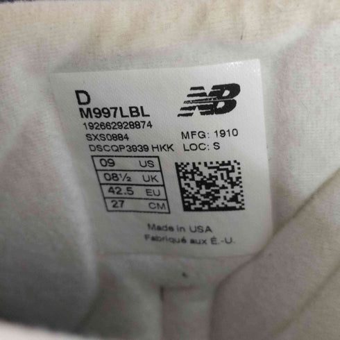 ニューバランス NEW BALANCE M997LBL スニーカー メンズ JPN:27