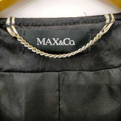 マックスアンドコー MAX & CO. サイドジップ ノーカラーダブルジップジャケット レディース