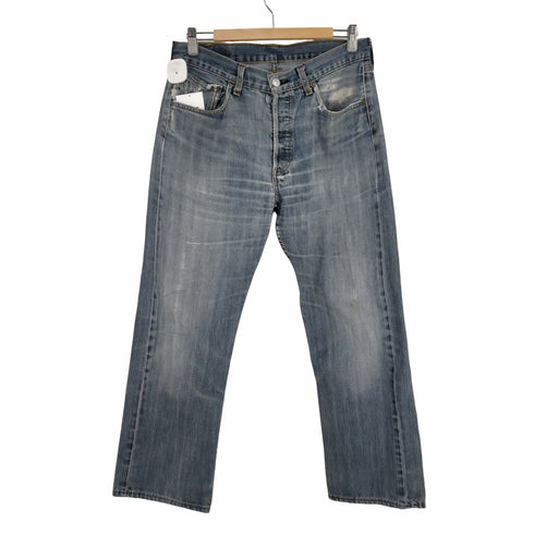 リーバイス Levis 00s 501 MADE IN BELGIUM ユーロ ボタンフライダメージストレートデニムパンツ ボタン裏093 メンズ 33x36