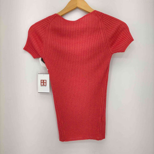 カルバンクライン CALVIN KLEIN シルク混 半袖リブニット レディース US:4