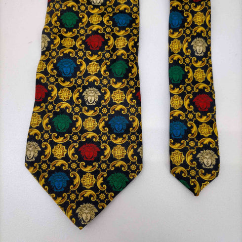 ジャンニヴェルサーチ GIANNI VERSACE ゴールド チェーン柄 ネクタイ メンズ