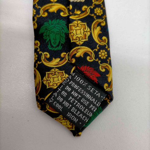ジャンニヴェルサーチ GIANNI VERSACE ゴールド チェーン柄 ネクタイ メンズ