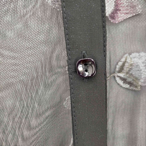 イタリア製 花刺繍 シースルーワンピース レディース EUR:48