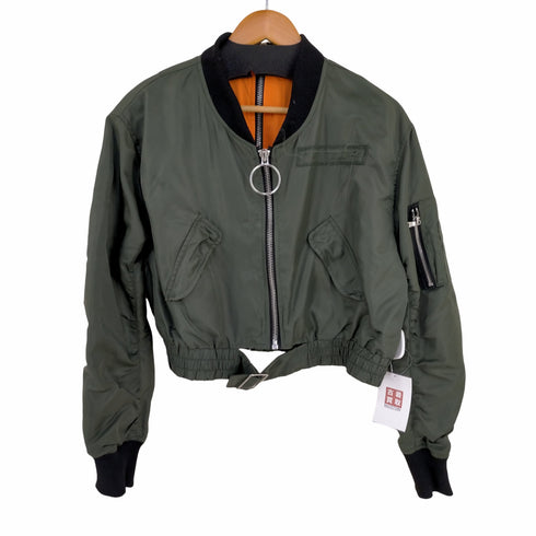 ザラ ZARA クロップド MA-1ジャケット レディース import:L