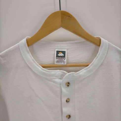コットンデラックス COTTON DELUXE 90s USA製 ヘンリーネックロングスリーブ Tシャツ メンズ import:L
