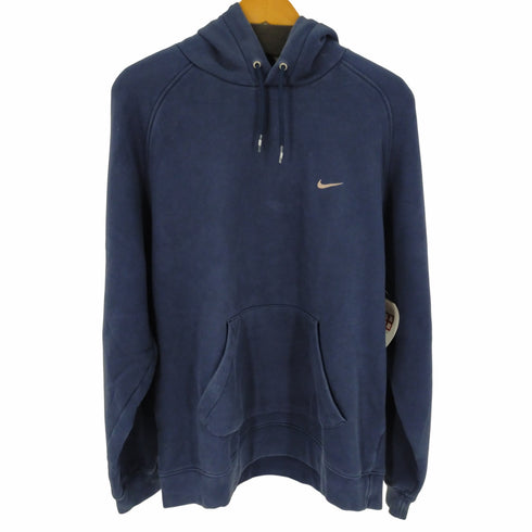ナイキ NIKE 00S ワンポイントロゴ刺繍パーカー フェード スウォッシュ メンズ import:L