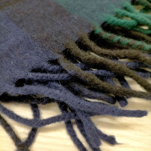 スコティッシュトラディション scottish tradition ブラックウオッチウールルアンゴラフラー 大判 レディース