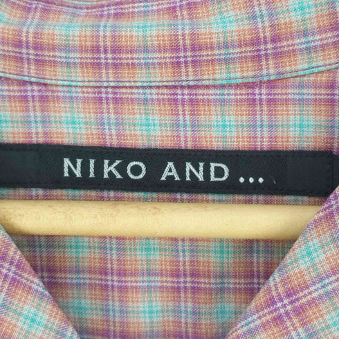 ニコアンド Niko and... 開襟 オープンカラーチェックシャツ メンズ JPN:S