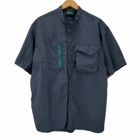レフト REFT SHORT SLEEVE STAND COLLAR SHIRT ショートスリーブ スタンドカラーシャツ メンズ import:L