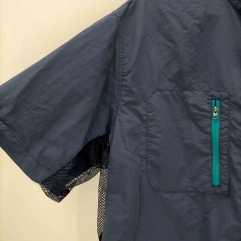 レフト REFT SHORT SLEEVE STAND COLLAR SHIRT ショートスリーブ スタンドカラーシャツ メンズ import:L