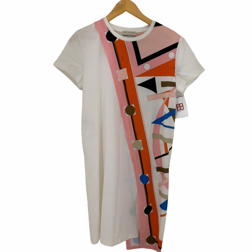 エミリオプッチ EMILIO PUCCI 幾何学模様 膝丈半袖ワンピース レディース import:S