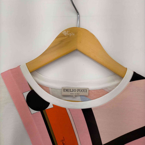 エミリオプッチ EMILIO PUCCI 幾何学模様 膝丈半袖ワンピース レディース import:S