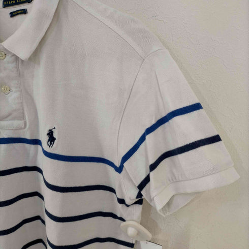 ポロラルフローレン POLO RALPH LAUREN CUSTOM FIT ポニー刺繍 鹿の子 ボーダー ポロシャツ メンズ import:M