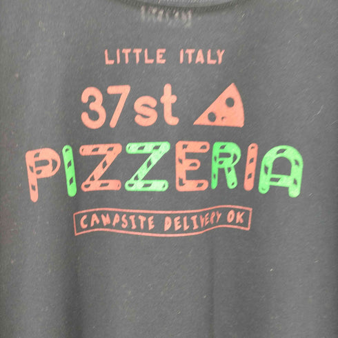 バンブーシュート BAMBOO SHOOTS 37st PIZZERIA プリント 半袖Tシャツ メンズ import:XL