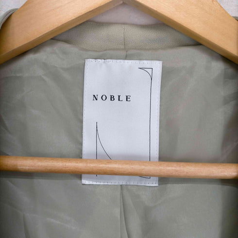 ノーブル Noble 20SS オックスロングガウンコート スプリングコート ロング リボンベルト付き 36 緑 ペールグリーン レディース JPN:36