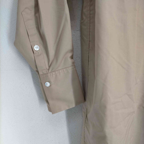 チノ CINOH タックスリーブドレスシャツ シャツワンピース 膝丈 長袖 前開き 36 ベージュ レディース JPN:36