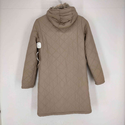 マッキントッシュ Mackintosh キルティングコート ボア アウター ロング 前開き 34 ピンクベージュ レディース JPN:34