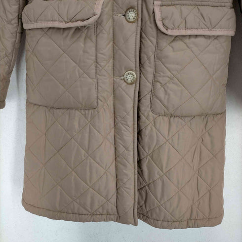 マッキントッシュ Mackintosh キルティングコート ボア アウター ロング 前開き 34 ピンクベージュ レディース JPN:34