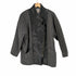 バンドオブアウトサイダーズ BAND OF OUTSIDERS レザー 切替 ジャケット ジップアップ ミドル丈 コクーン アウター バイカラー 1 ダークグレー 黒 ブラック レディース JPN:1