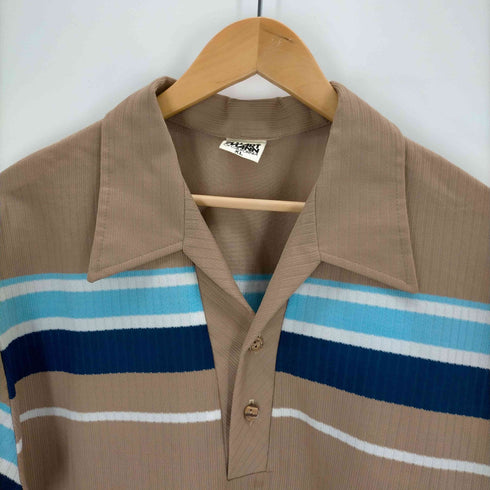 STUART MANN OF CALIFORNIA 70s オープンカラー ハーフボタンシャツ メンズ JPN:XL