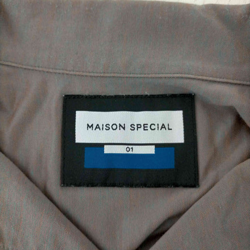 メゾンスペシャル MAISON SPECIAL キュプラシャンブレープライムオーバーオープンカラーシャツ メンズ 01
