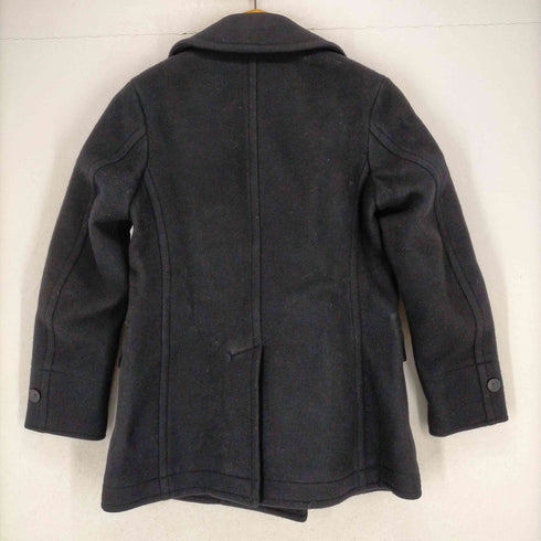 サイベーシックス SCYE BASICS ウールカシミヤメルトンPコート ピーコート アウター ダブル 38 黒 ブラック レディース JPN:38