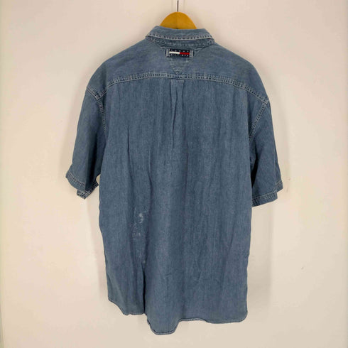 トミーヒルフィガー TOMMY HILFIGER 90s 香港製 デニム半袖シャツ メンズ JPN:XL