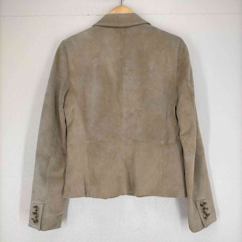 ウィークエンドバイマックスマーラ WEEKEND by Max Mara レザー 3Bジャケット 総裏地 42 ベージュ レディース JPN:42
