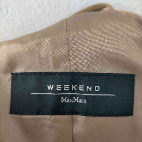 ウィークエンドバイマックスマーラ WEEKEND by Max Mara レザー 3Bジャケット 総裏地 42 ベージュ レディース JPN:42