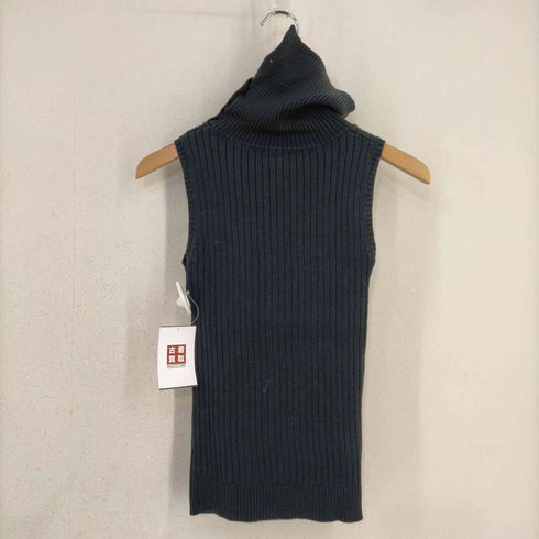 バーニーズニューヨーク BARNEYS NEWYORK コットンポリ ノースリーブハイネックリブニット レディース EUR:38
