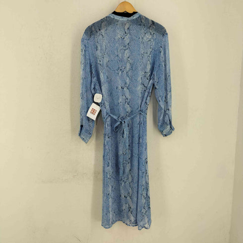ザラ ZARA シェルボタン パイソンプリント ノーカラーワンピース レディース JPN:XS