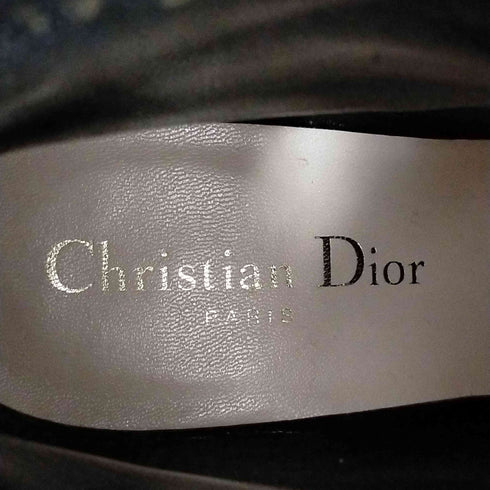 クリスチャンディオール Christian Dior ニットレイヤードデザインヒールブーツ レディース 35.5