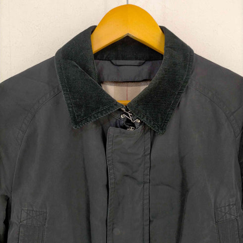 マッキントッシュ ロンドン Mackintosh LONDON ステンカラーコート ミドル ジップアップ コーデュロイ 裏地チェック インナー付き メンズ import:L
