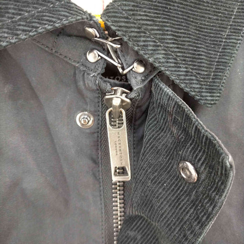 マッキントッシュ ロンドン Mackintosh LONDON ステンカラーコート ミドル ジップアップ コーデュロイ 裏地チェック インナー付き メンズ import:L
