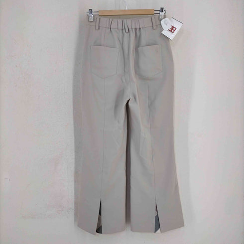CB CRESTBRIDGE スラックスパンツ パンツ センタープレス バックスリット ジップアップ レディース JPN:M