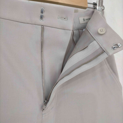 CB CRESTBRIDGE スラックスパンツ パンツ センタープレス バックスリット ジップアップ レディース JPN:M